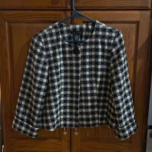 Waist length business casual jacket. Comfortable and warm.